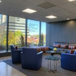Stern Strategy Group organization lobby with windows overlooking outside