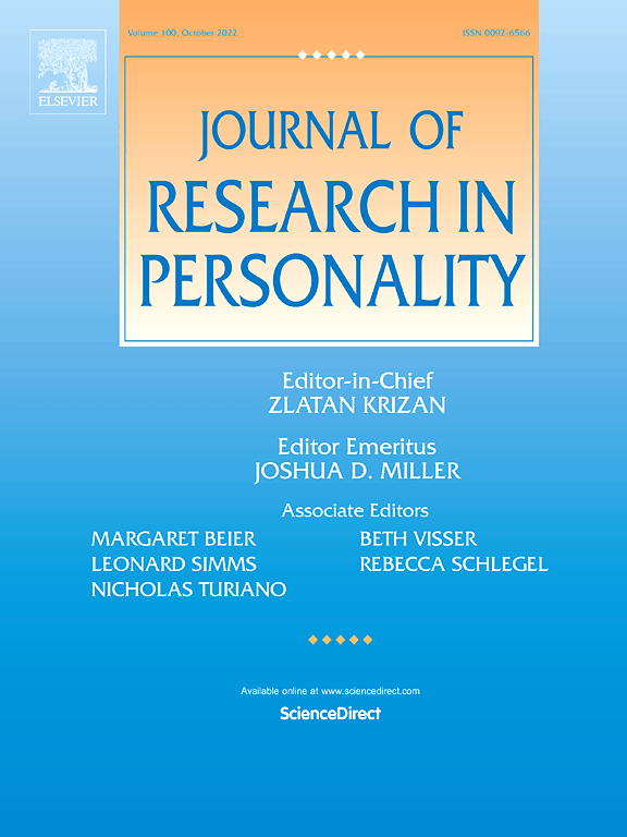 Journal of Research in Personality logo